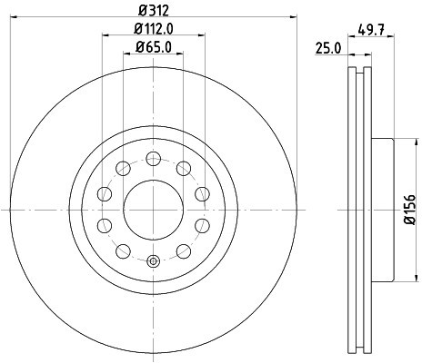 HELLA PAGID Tarcza hamulcowa PAGID 8DD355109-521