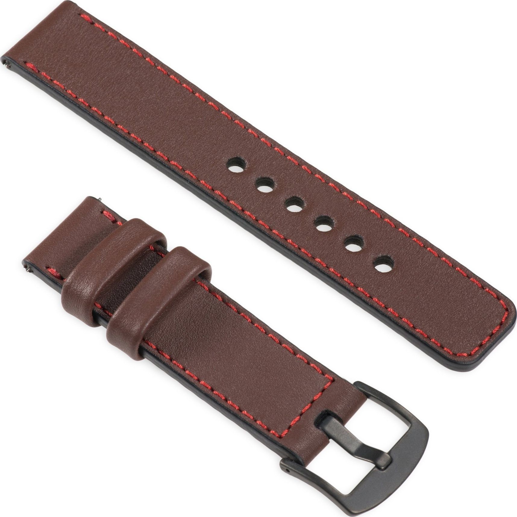 moVear Skórzany pasek 22mm do Apple Watch 5/4/3/2/1 42/44mm Brązowy uBand C1 Standard 2194-uniw