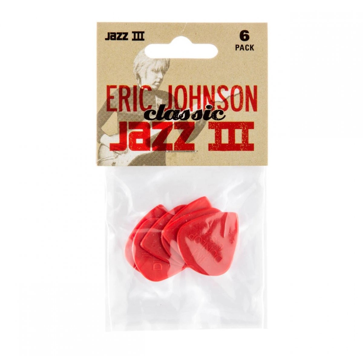 Jim Dunlop 47pej3 N Eric Johnson klasyczny Jazz III zawodnika gitara plektren (6 sztuki) 22047139206