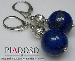 Arande LAPIS LAZULI PIĘKNE KOLCZYKI SREBRO