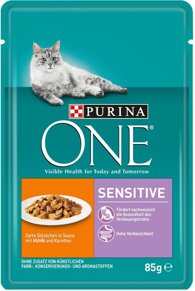 Purina One Sensitive, 6 X 85 G - Kurczak Z Marchewką