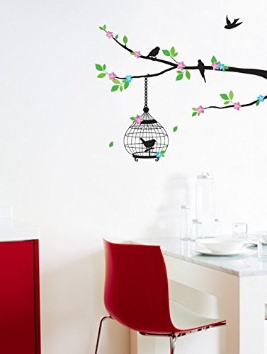 Ambiance-Live , tatuaż na ścianę, końskie drzew i ptaków Bauer AMB-58185_Multicolor