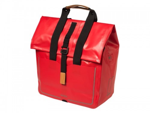 Basil Sakwa miejska pojedyncza URBAN DRY SHOPPER 20L, mocowanie na haki, wodoodporny poliester, czerwona (NEW) A-BAS-17694