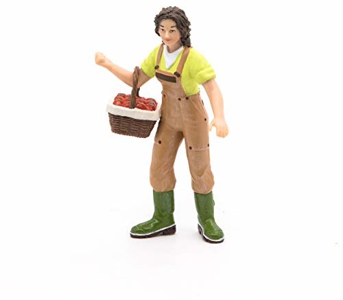 Papo 39219 damski rolnik z koszykiem figurka FARMYARD FIENDS FARMYARD, wielokolorowa 39219