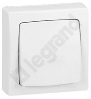 Legrand PRZYCISK JEDNOBIEGUNOWY BIAŁY KOMPLET 6A-250V~ OTEO - 086006
