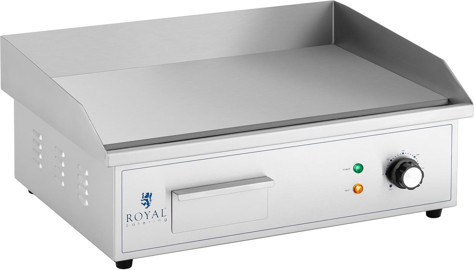 Royal Catering Płyta grillowa 530 x 350 mm gładka 3000 W RCPG42-S