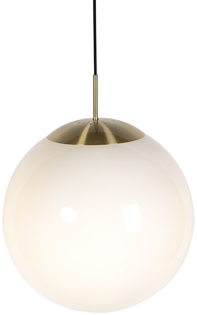 QAZQA Skandynawska lampa wisząca mleczne szkło 40 cm - Kula 40