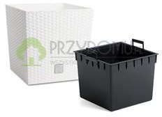 Prosperplast Donica RATO LOW DRTS325L rattan biała