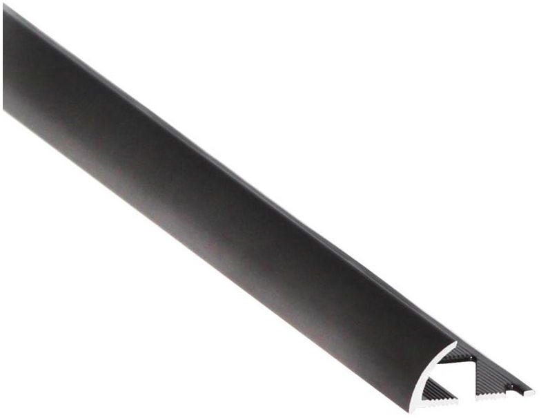 STANDERS Profil do glaury zewnetrzny półokrągły Aluminium 10 mm / 2.5 m Czarny Standers