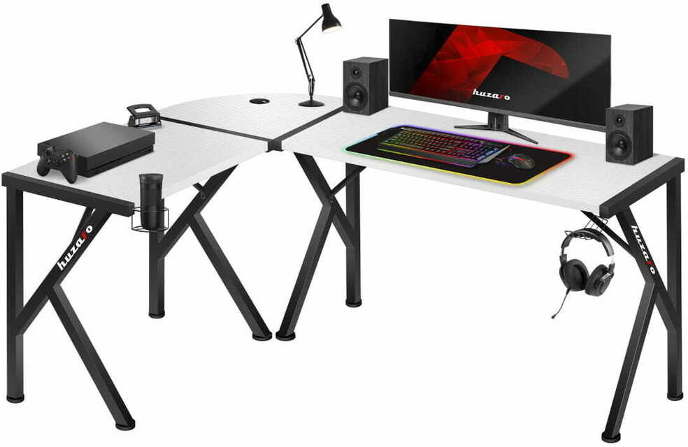 Opinie o Ultra nowoczesne narożne biurko gamingowe Hero 6.3 białe Hero 6.3 white