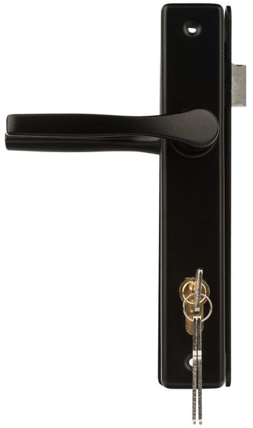 POLBRAM Klamka do furtki z wkładką i zamkiem POLBRAM