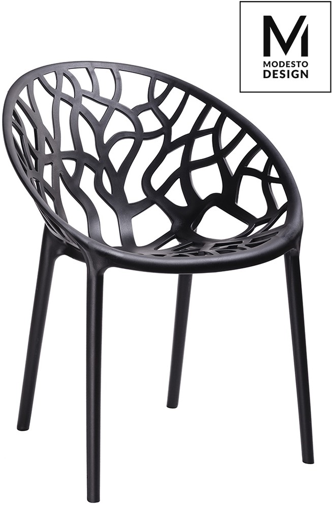 King Home Krzesło MODESTO KORAL czarne C1024.BLACK