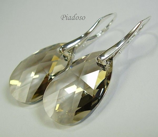 Swarovski PROMOCJA piękne duże kolczyki SREBRO