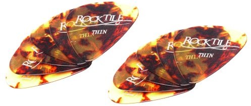 Rocktile rocktile Pick gitara plektren (Tortoise wzornictwo, nylon Pick, plektron, 12 sztuki w zestawie), brązowy 00021271