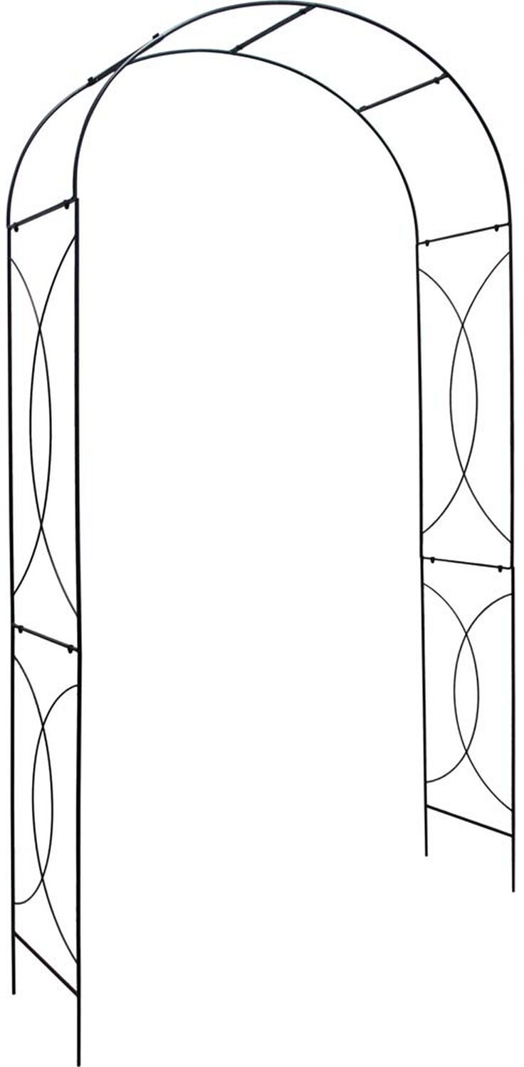 OBI Outdoor Living Pergola metalowa czarna 120x35x220 cm