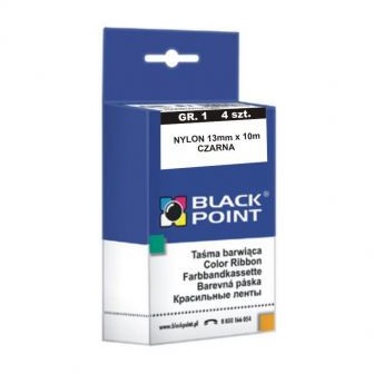 BlackPoint Black Point taśma barwiąca KBPGR1CZ gr 1 13 mm x 10 m czarna 4 szt