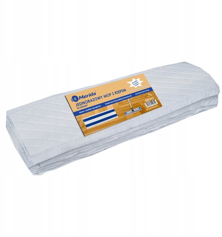 Merida Jednorazowy Mop Z Rzepem 43 x 13 cm 20 Szt