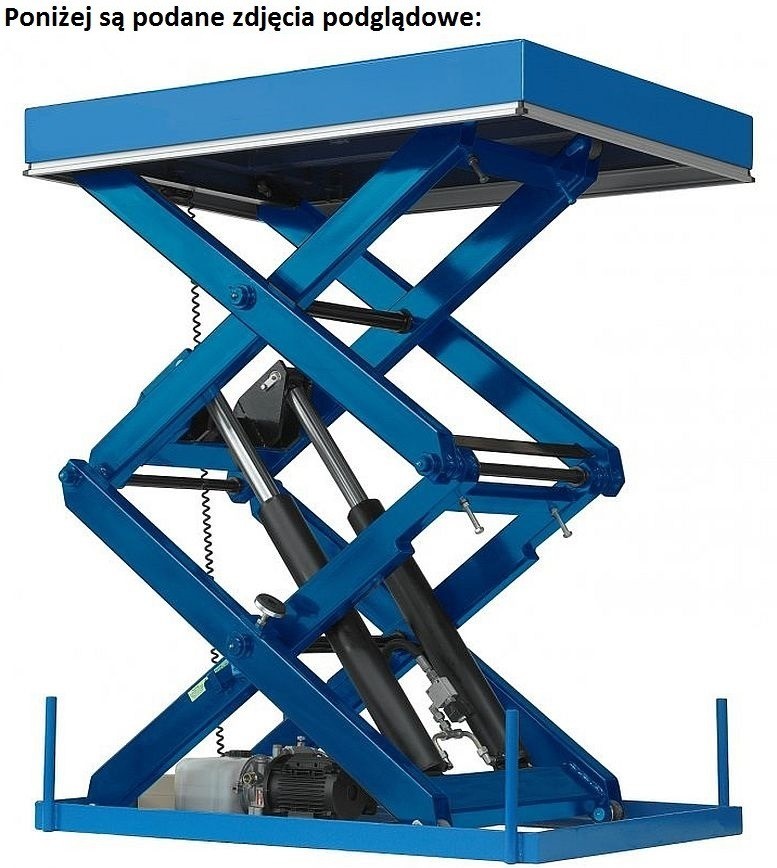 018 01862940 Podnośnik podest nożycowy udźwig 1500 kg wymiary 2500x2000mm skok 1300mm moc 2,3kW) 62940-uniw