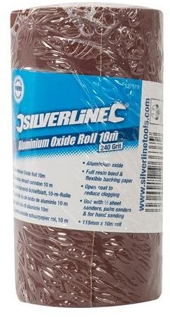 Silverline 127519 papier ścierny, rolka 10 m, ziarnistość 240 127519