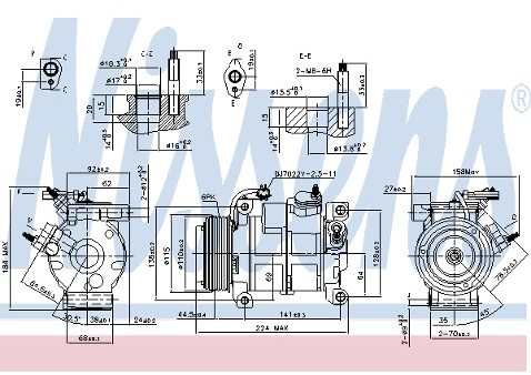 NISSENS Kompresor, klimatyzacja NISSENS 890169
