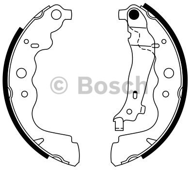BOSCH Zestaw szczęk hamulcowych 0 986 487 754
