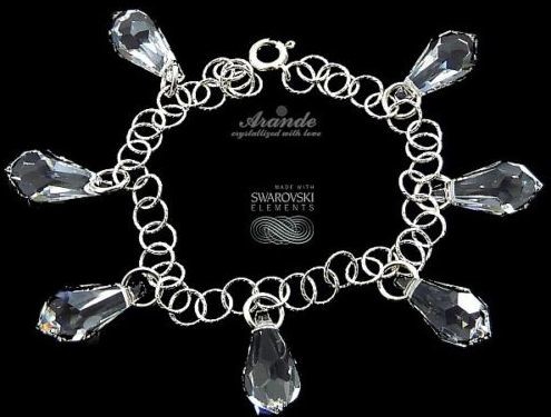 Swarovski Arande Elegancka Bransoletka SREBRO Crystal 700206