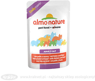 Almo Nature Daily Menu Kurczak z wołowiną saszetka 70g