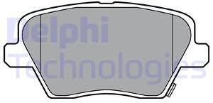 DELPHI Zestaw klocków hamulcowych, hamulce tarczowe LP3386 LP3386