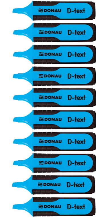 Donau Zakreślacz D-Text Niebieski 10 sztuk