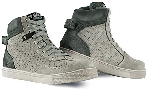 SHIMA SHIMA SX-2 EVO damskie buty motocyklowe - skórzane, wzmocnione, przewiewne trampki motocyklowe z ochraniaczami kostki, antypoślizgową podeszwą i nadkładką zmiany biegów (Szare, 41) SX-2 EVO LADY GREY