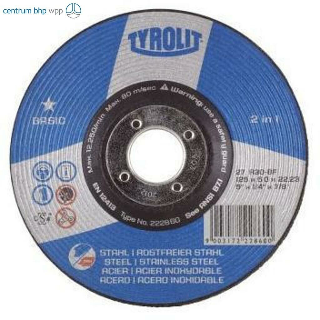Tyrolit TARCZA DO SZLIFOWANIA TYROLIT BASIC FAST CUT 178x6,0x22,23 A30P-BF (OP=10SZT.)