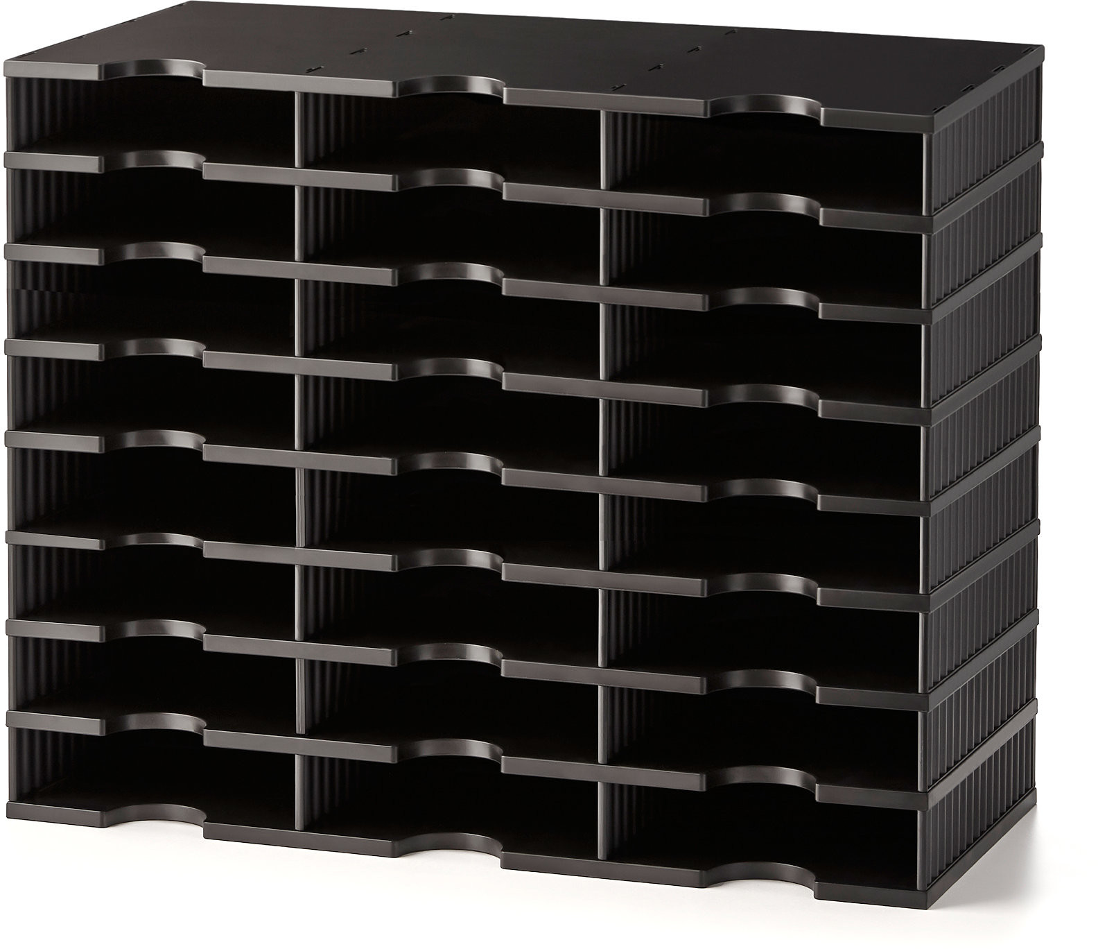 AJ Produkty Przegrody do sortowania dokumentów, 24 przegrody, czarny