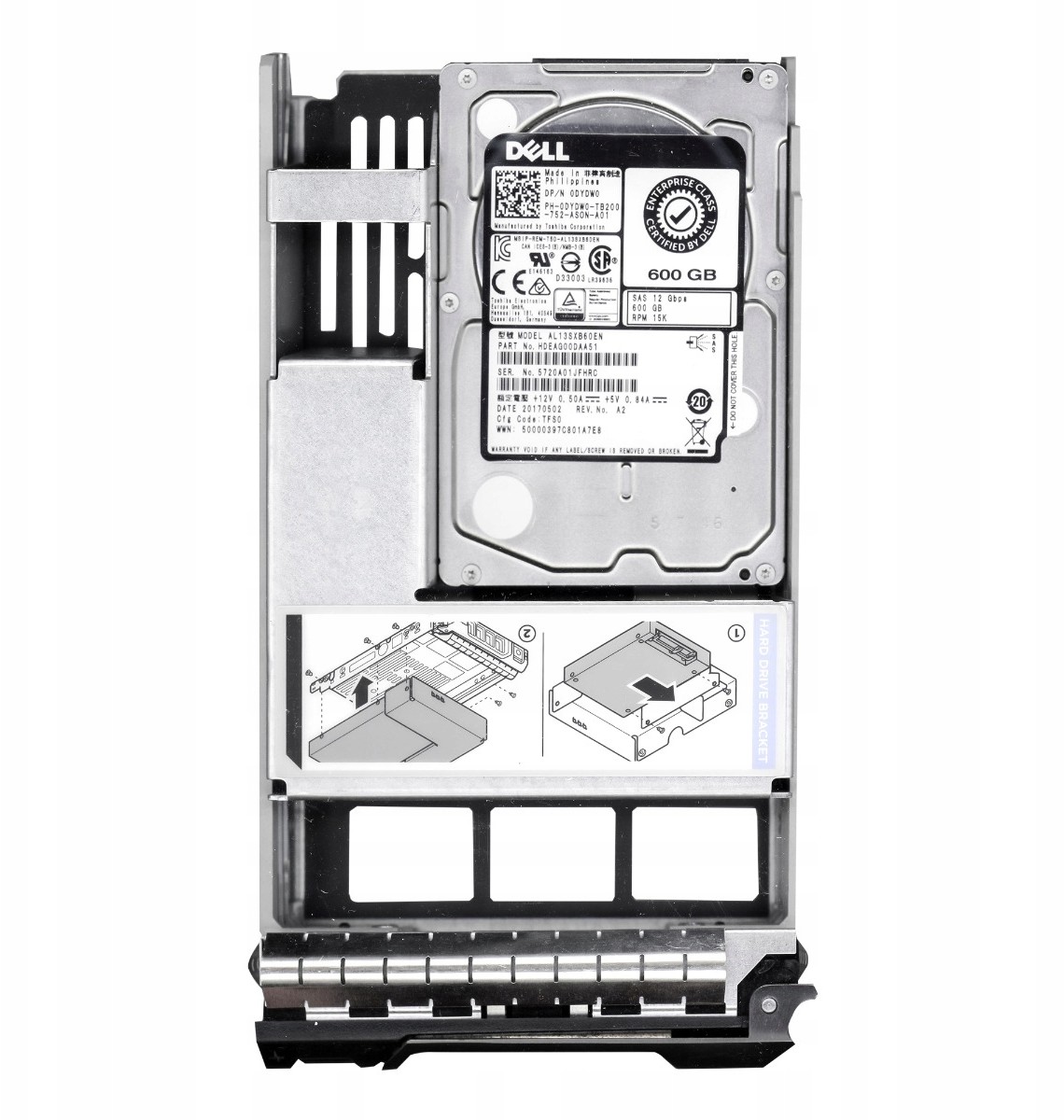 Dell 0DYDW0 600GB 15K 128MB Sas 3.5'' AL13SXB60EN