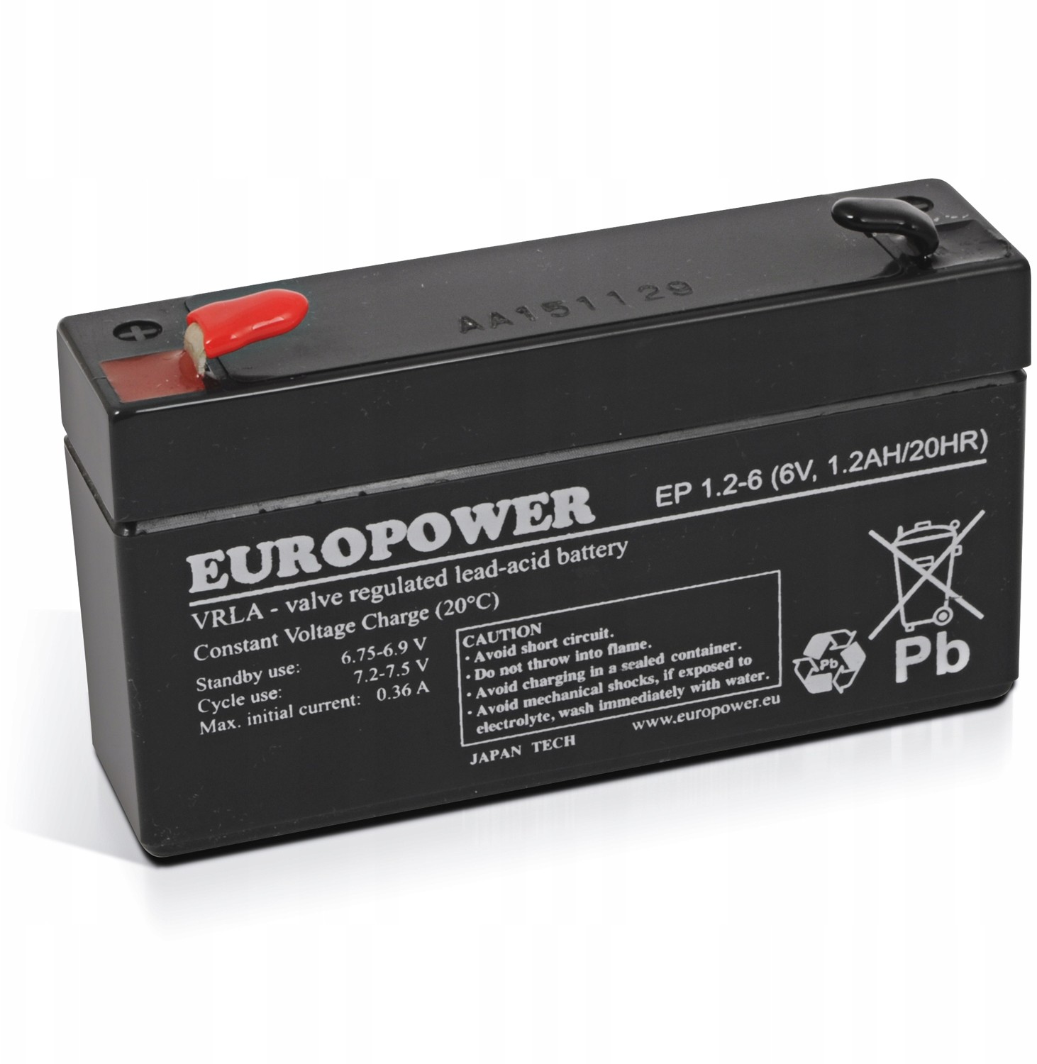 Europower Akumulator Agm Alarm 1.2Ah 6V EP1.2-6