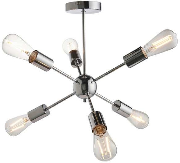 Endon Plafon LAMPA sufitowa RUBENS 79469 Endon metalowa OPRAWA pająk soleil explosion chrom 79469