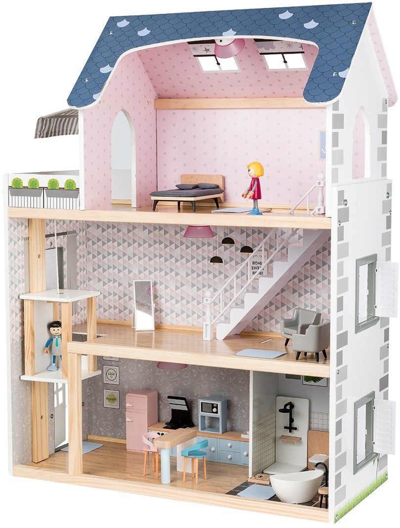 PLAYTIVEJUNIOR PLAYTIVEJUNIOR Domek dla lalek XXL z akcesoriami