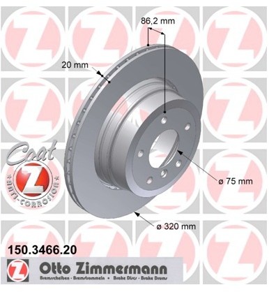 Zimmermann Tarcza hamulcowa 150.3466.20