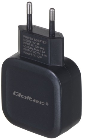 Qoltec Ładowarka sieciowa 50186 (3400 mA; 17W; USB) 2_412236