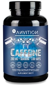 Aliness Anvition, Caffeine 200mg z guaraną 100kaps - suplement diety