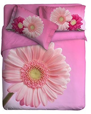 Ipersan ipersan poszewka na kołdrę Zestaw z nadrukiem miejsca zintegrowany fotografisch gerbera kolor różowy/fuksja 255 X 240 882/FP/GERBERA_Ros/Fux-255x200+40(S3pz)