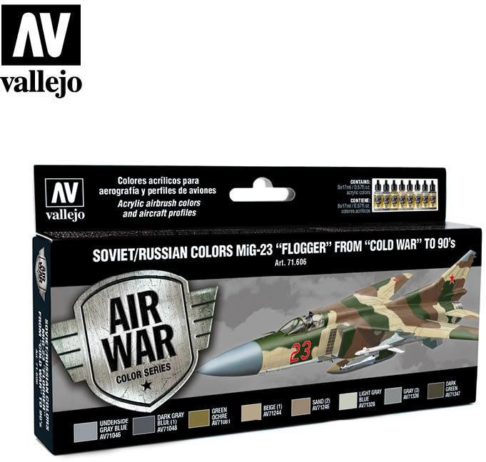Vallejo Zestaw Air War 8 farb - Soviet / Russian colors Mig-23 