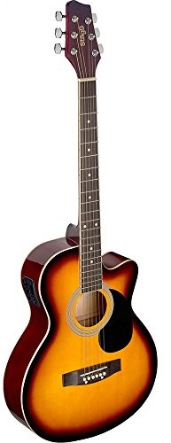 Stagg SA20ACE SNB audytorium wycięcie gitara elektroakustyczna - Sunburst Red SA20ACE SNB