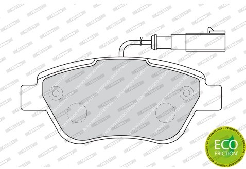 FERODO (FEDERAL-MOGUL) Zestaw klocków hamulcowych, hamulce tarczowe (FEDERAL-MOGUL) FDB1946