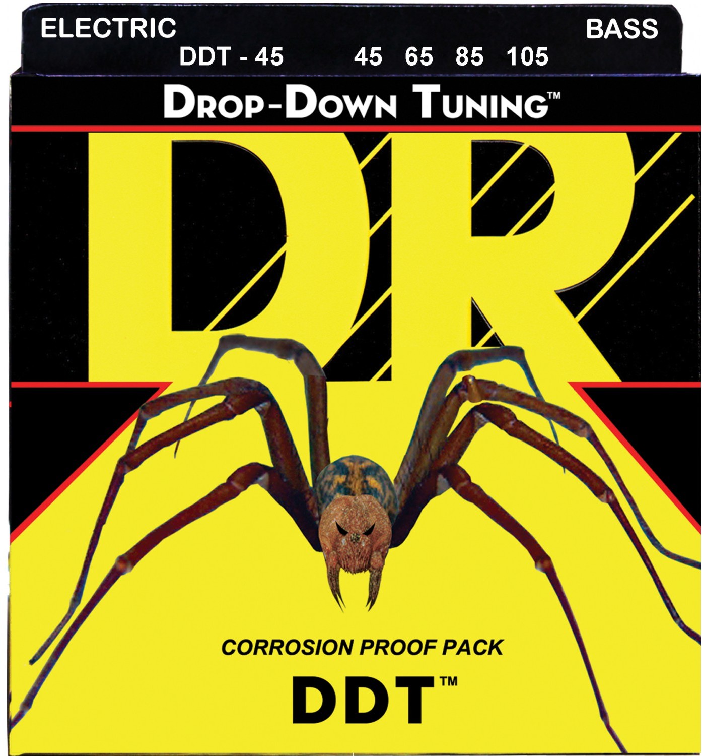 DR Strings DDT-45 - DROP-DOWN TUNING - struny do gitary basowej, 4-String, Medium, .045-.105