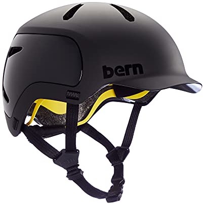 Bern Unisex WATTS 2.0 kask rowerowy, czarny matowy, LRG