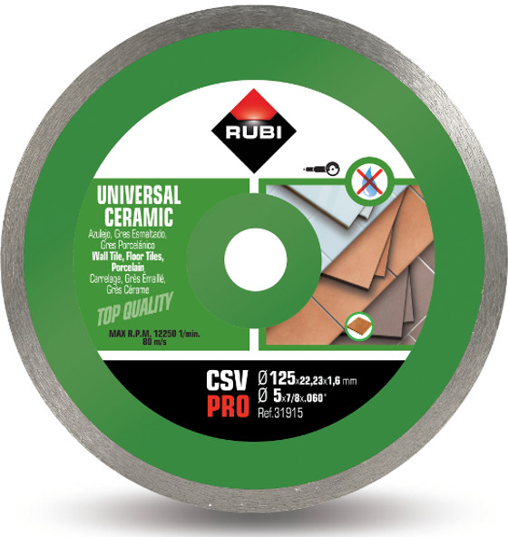 RUBI Csv 125mm Pro Tarcza Diamentowa Na Sucho Krk