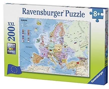 Ravensburger 12841 Puzzle mapa Europy, 200 części 12841