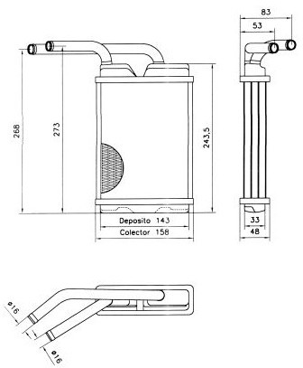 NRF Wymiennik ciepła, ogrzewanie wnętrza 52214