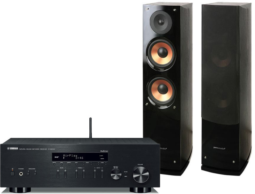 Yamaha R-N303D + Pure Acoustics NOVA 6 Czarny + Dogodne raty! RN 303D CZARNY+NOVA6 RN 303D CZARNY+NOVA6