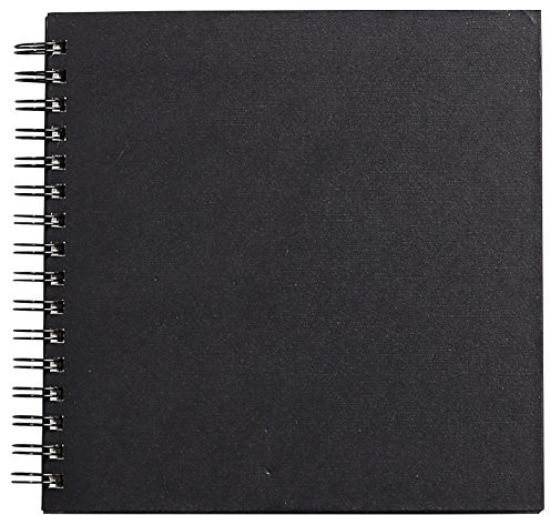 Clairefontaine 20 x 20 cm, złota Line blok rysunkowy drut, kwadratowa, grzebień do wiązania, czarny 34238C